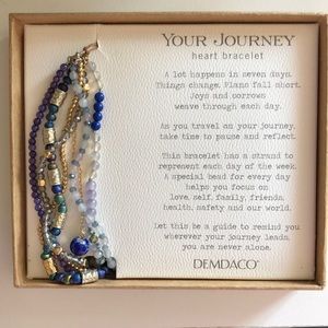 Demdaco Beaded Love Bracelet - Indigo